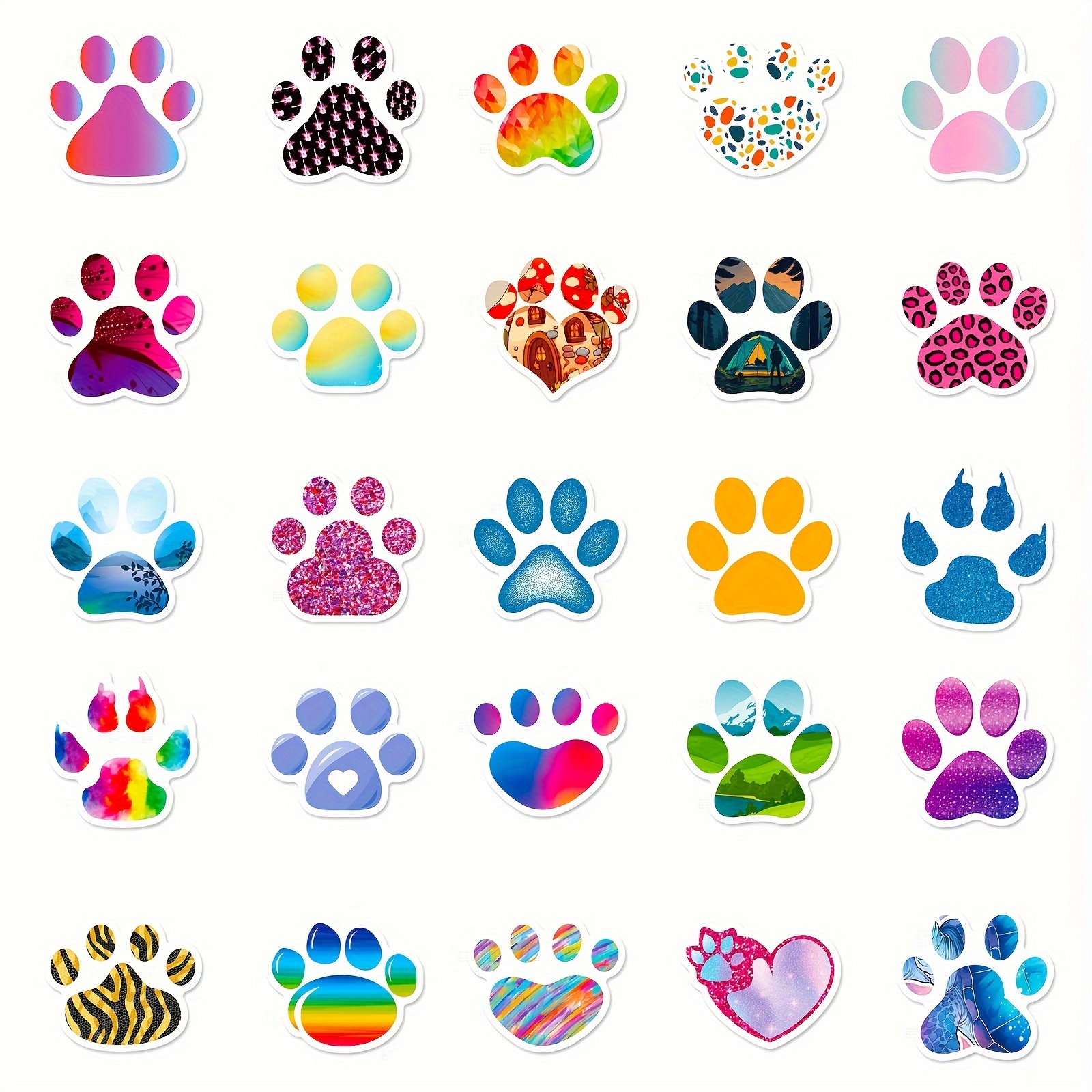 8 calcomanías de huellas de perro rosa - Perros, cachorros, amantes de los  perros