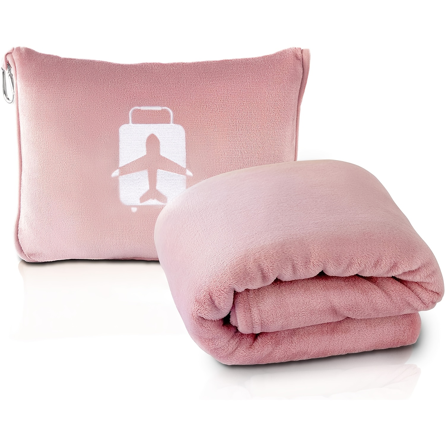 SOCHOW Manta de viaje o almohada para el cuello, manta de forro polar suave  2 en 1 con funda de almohada para el cuello para avión, automóvil