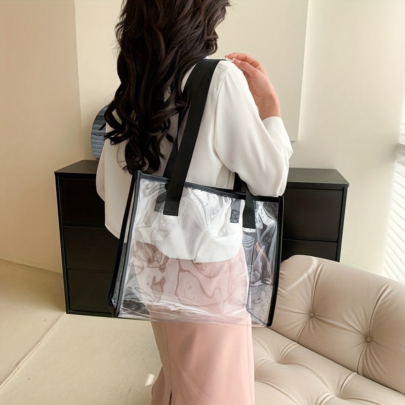 Women's Shoulder Bag - Transparent Tote Bag