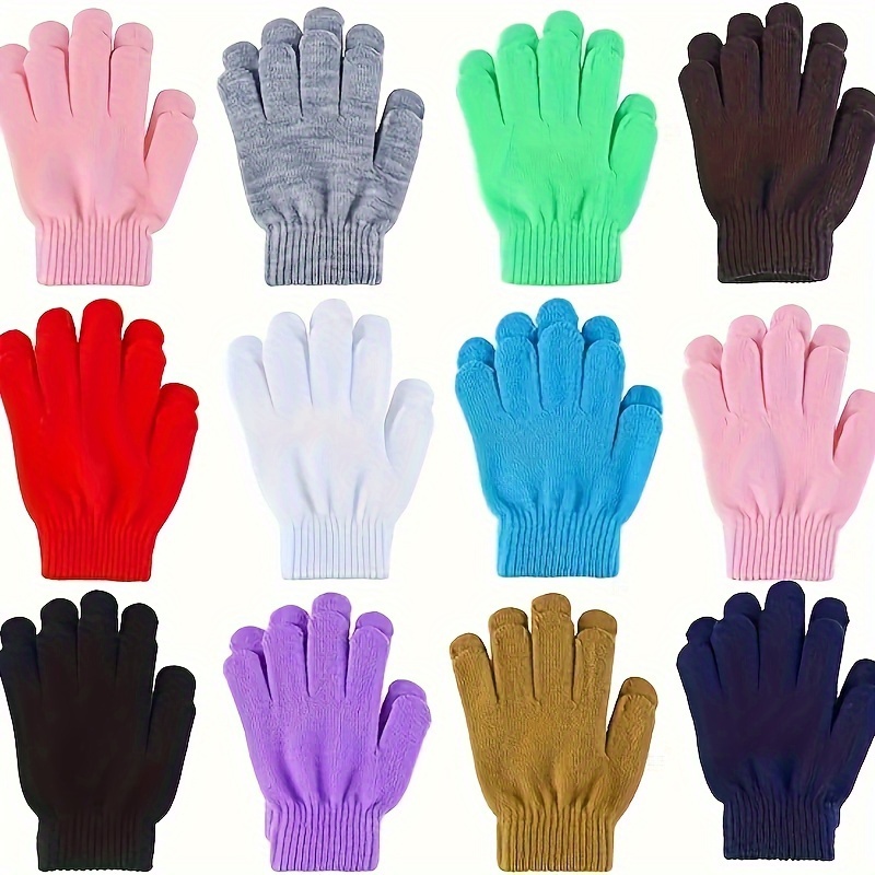 10 piezas guantes para niños Guantes de punto de invierno con dedos  adecuados para niños y niñas