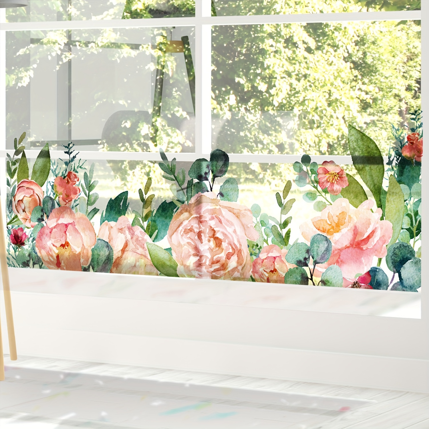 Vinilo opaco y privacidad para ventana 2 metros x 40 cm bambúes - adhesivo  de pared - revestimiento sticker mural decorativo