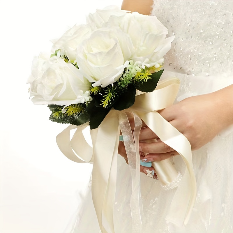 Bouquet Di Fiori Bianchi Da Sposa - Temu Italy