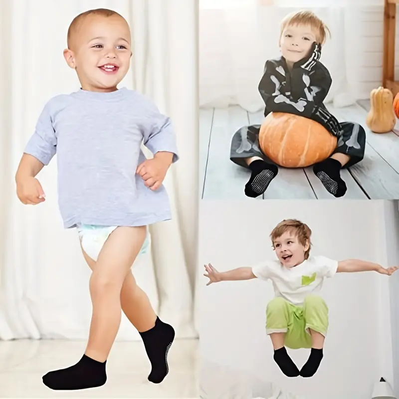Boys Kids Socks Grips Anti Slip Bottom Breathable Comfy - Temu Canada