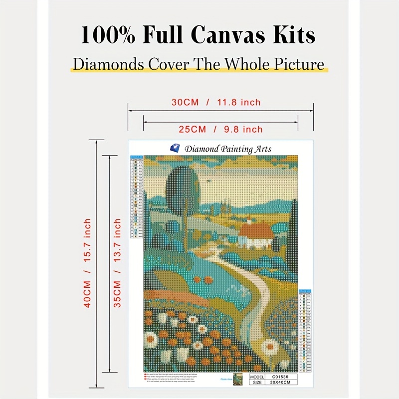 5d Diamond Painting Scenery Kit Abstract Scenery Diamond Art - Temu