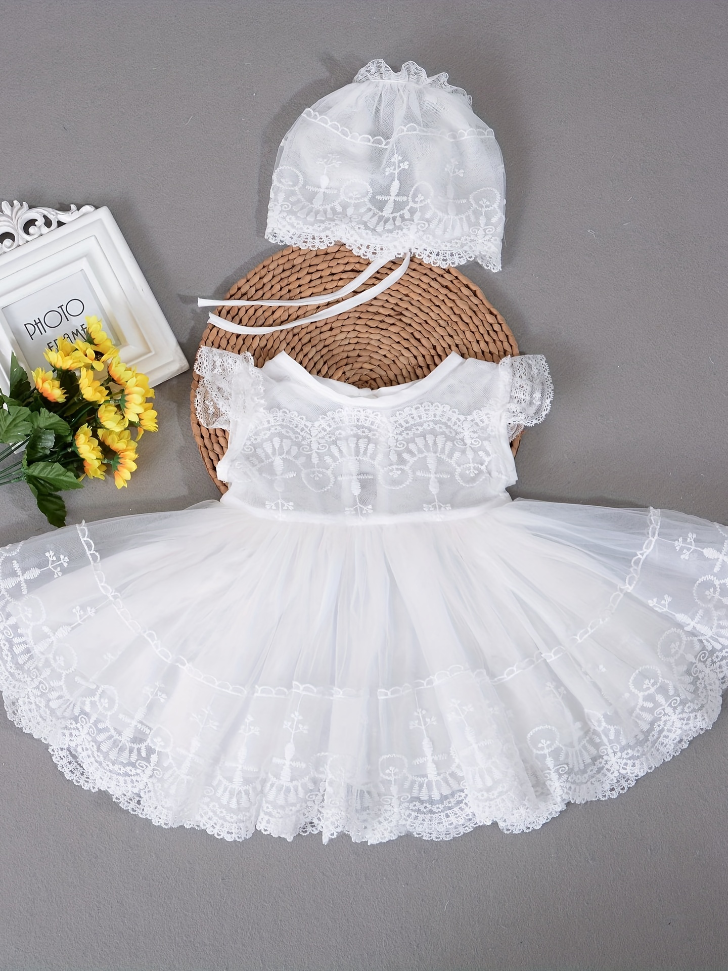 Baby's Gorgeous Gown Dress, Girl's Wedding Birthday Party Dress, Children's  Lace Princess Dress, Coquette Style