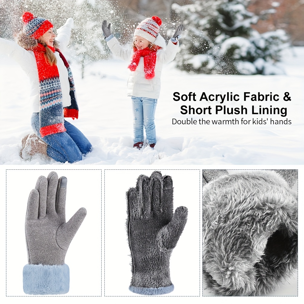 Gants d'hiver pour enfants gants épais pour écran tactile - Temu