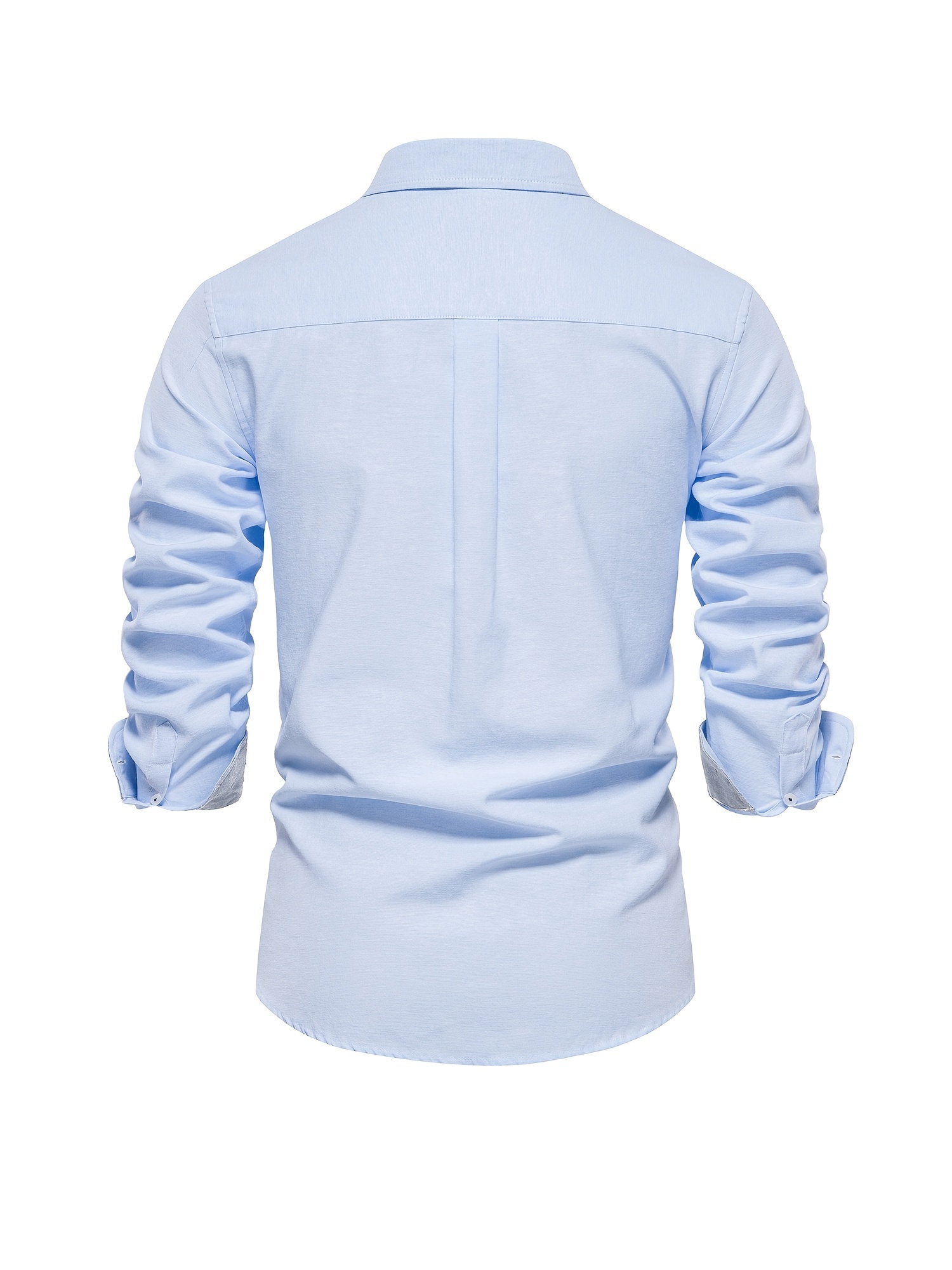 Camisa Oxford Casual De Manga Longa Para Homens, Camisa Confortável Com Botões Para Primavera Outono Ao Ar Livre detalhes 42