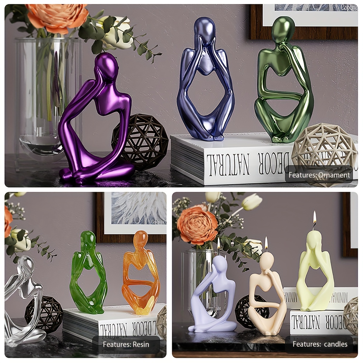 ZPAQI Candle Mold Aromatherapy Funny Human Mother's Hand Candle Making  Molds Home Decor Unique Candle Mould DIY Art 