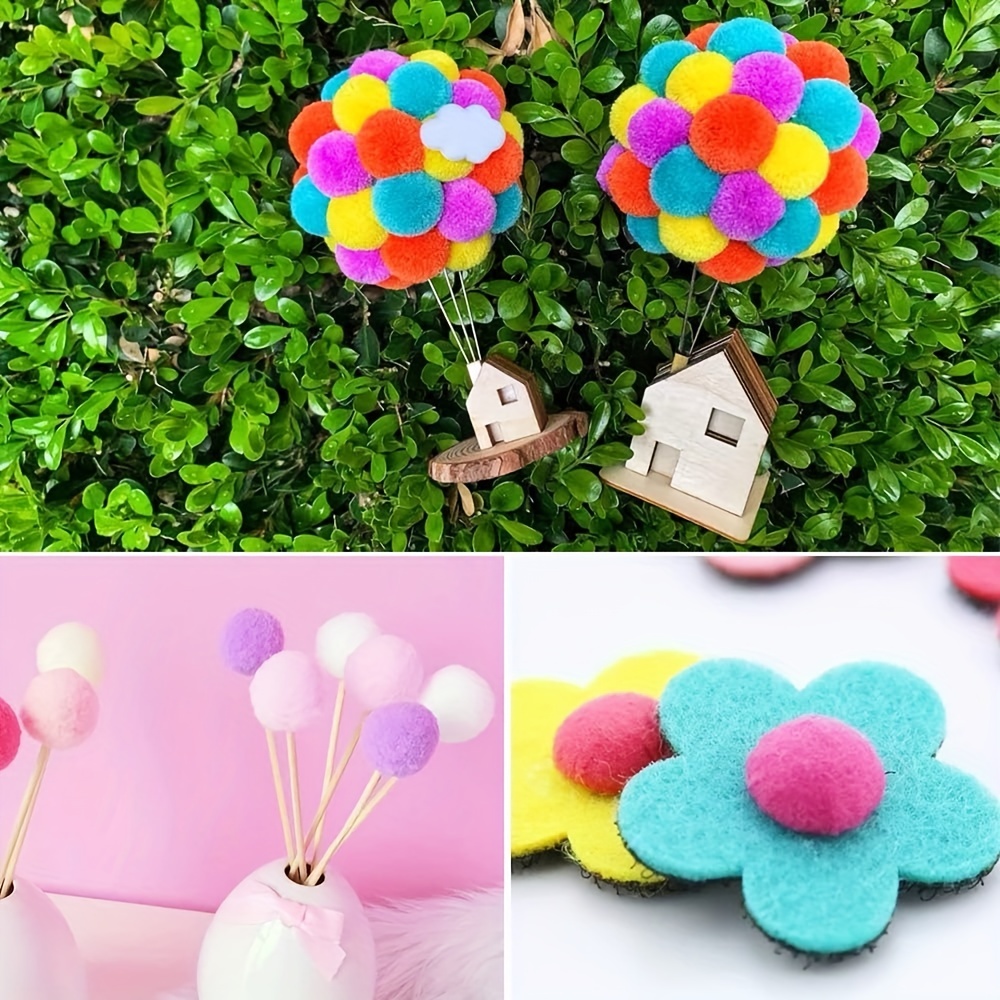 Colorful Pom Pom Balls Plush Velvet Balls For Arts And - Temu