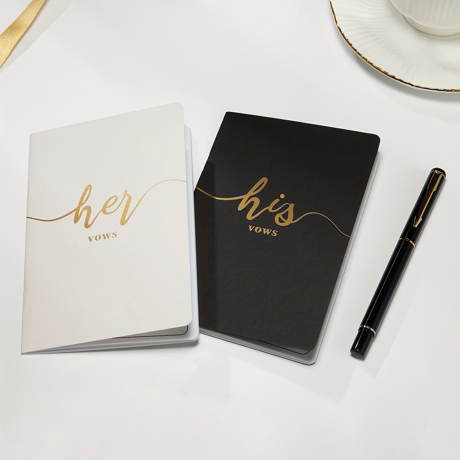 Prazoli Wedding Vow Books for Wedding Day Essentials, Cool