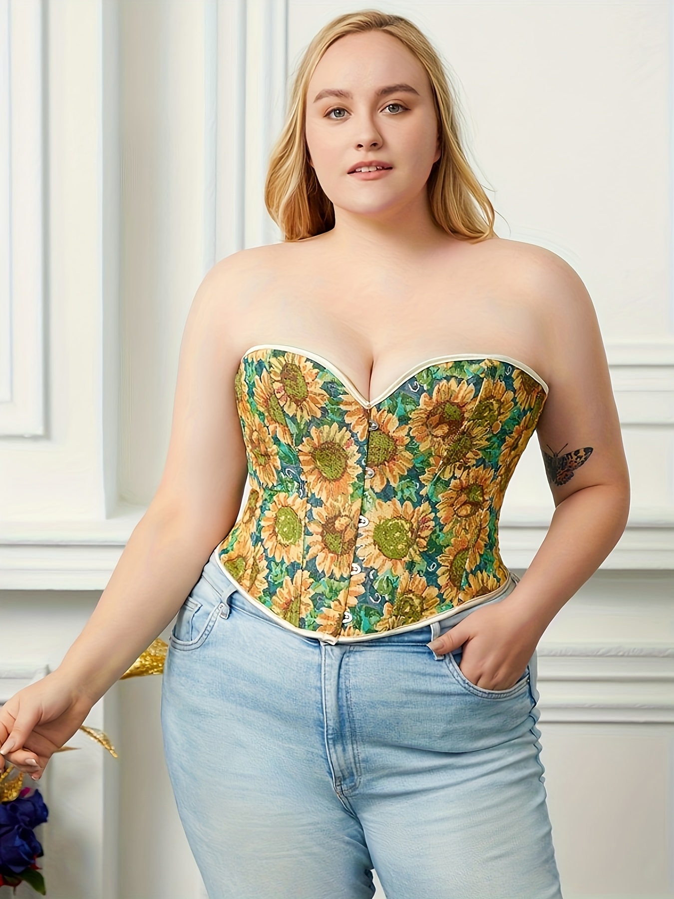 Corset top for big bust and tummy  Bustier top outfits, Plus size corset  dress, Plus size corset tops