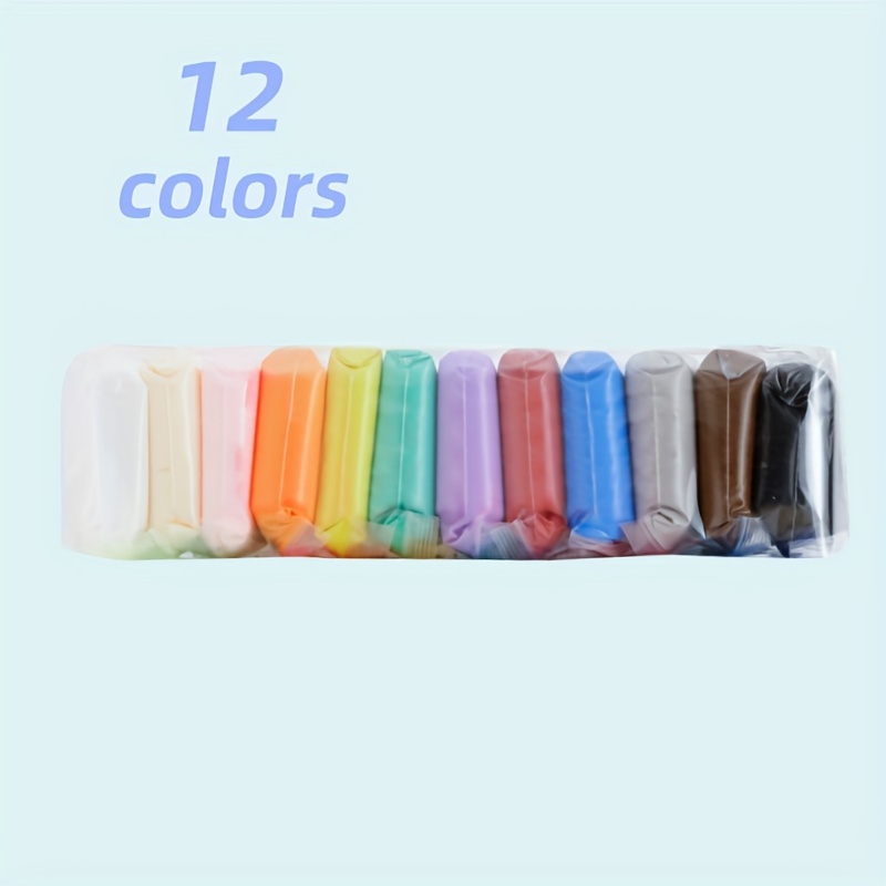 Super Light Clay 12 Color Plasticine Non toxic Space Color - Temu