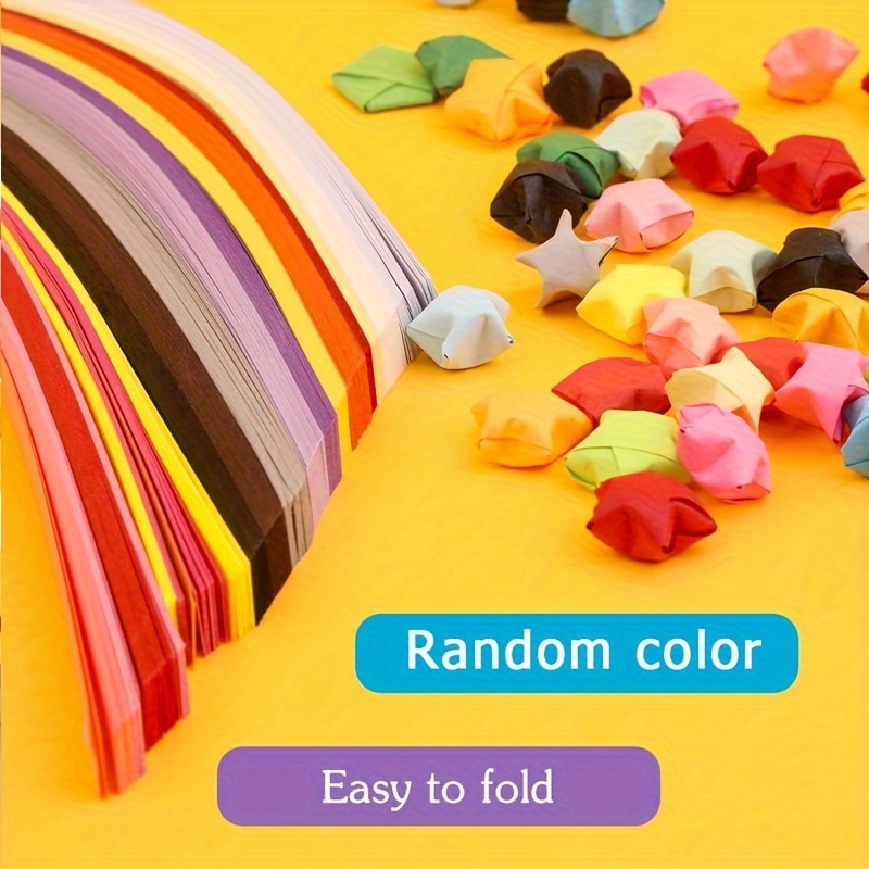 1Pack Colorful Lucky Star Folding DIY Paper Craft Folding Lucky