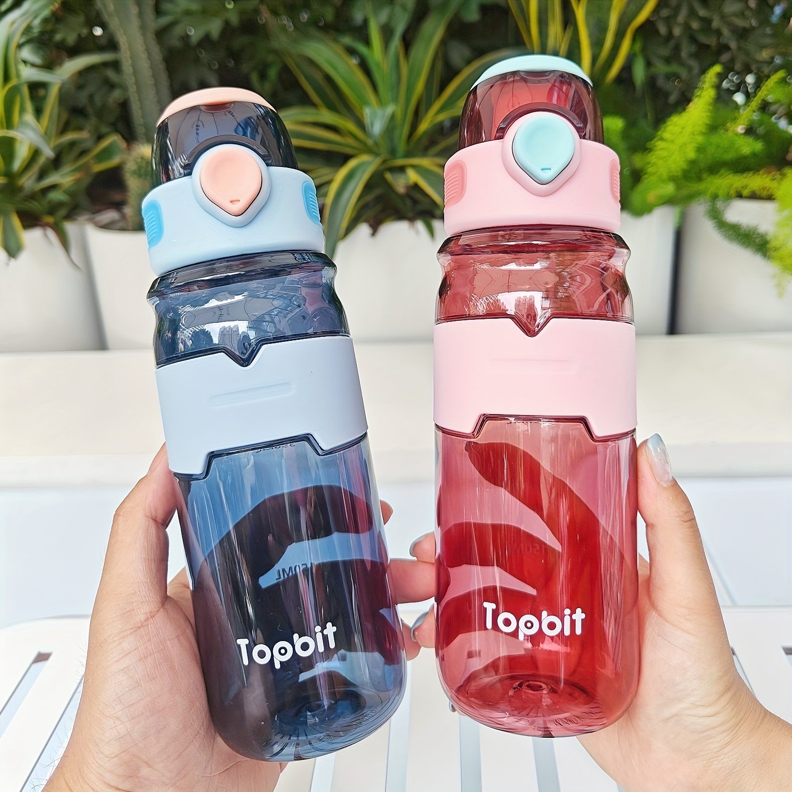 Sports Water Bottle Plastic Portable Drinking Cup Girls - Temu