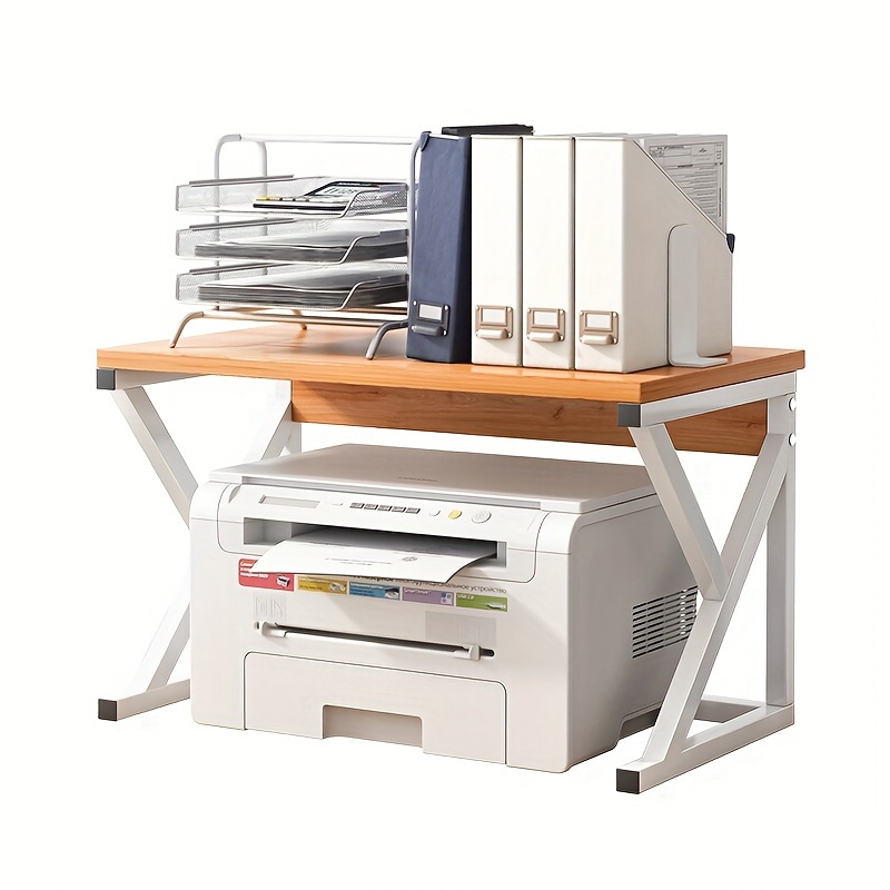 Soporte de escritorio para impresora Organizador de espacio Estante simple  para impresora de computadora de múltiples capas, soporte de CPU para