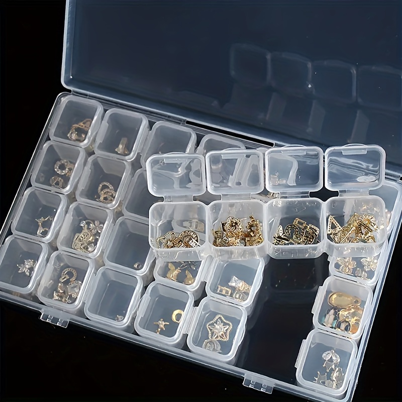 1pc Clear Diy 56-grid Storage Box For Screws, Small Parts, Jewelry