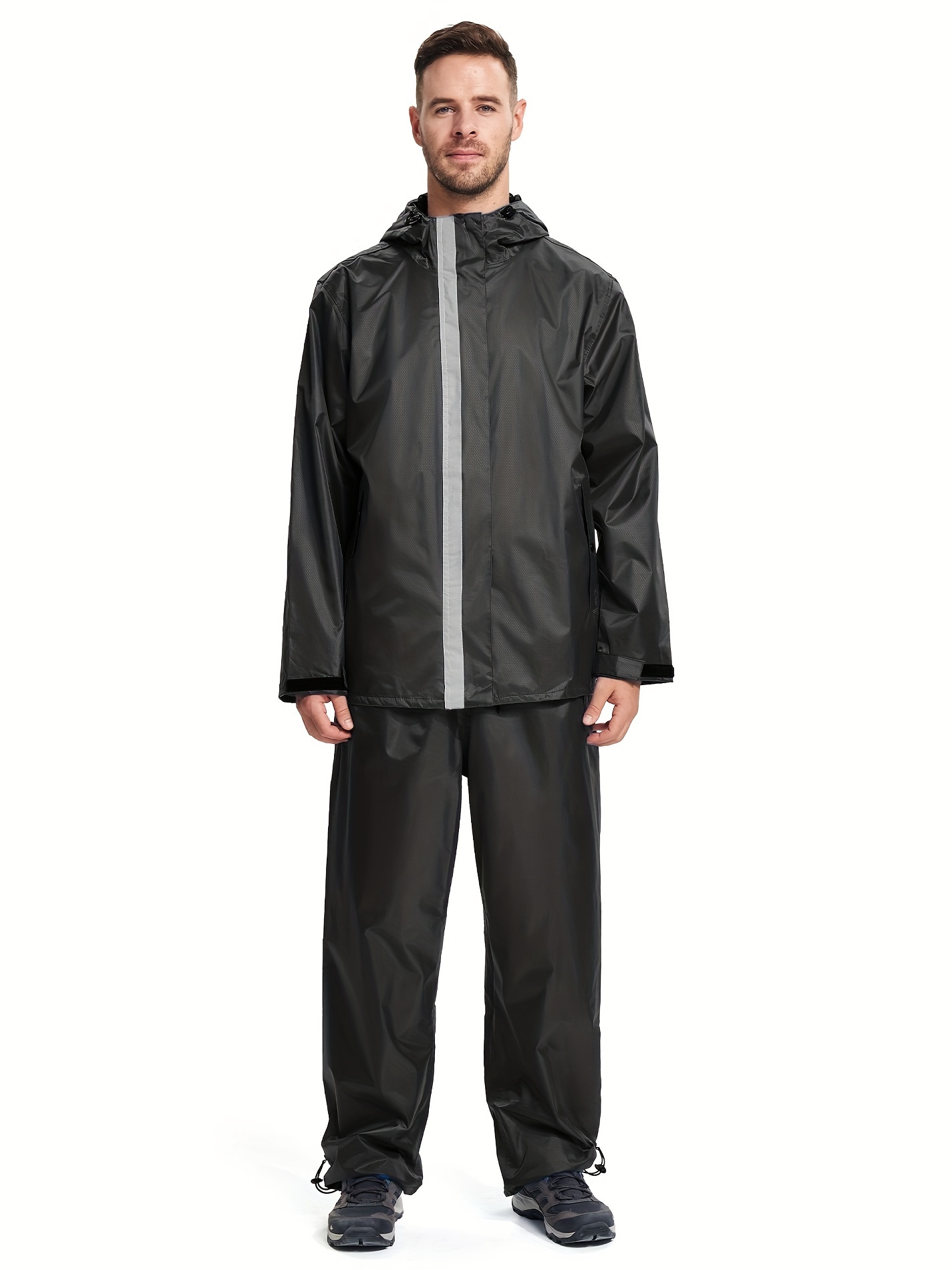 Sudadera con capucha de manga larga para hombre, chaqueta de trabajo con  tira reflectante, ropa deportiva de alta visibilidad, a la moda - AliExpress