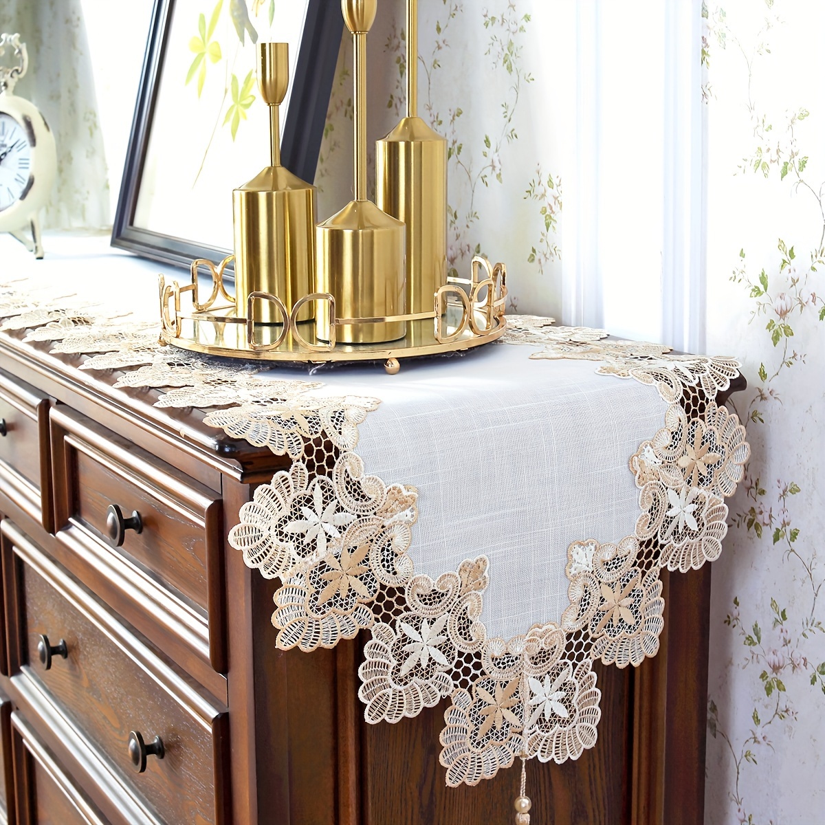 Polyester Table Runner European Style Simple Imitation - Temu Canada