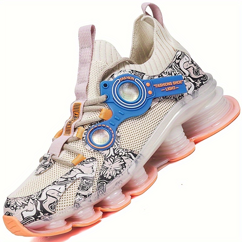 *'s Fashion Sneakers Casual Sports Trail Running Shoes with Alphabet  Pattern, Fabric Upper Inner, Rubber Sole, Cloth Insole, Round Toe Lace-Up  f