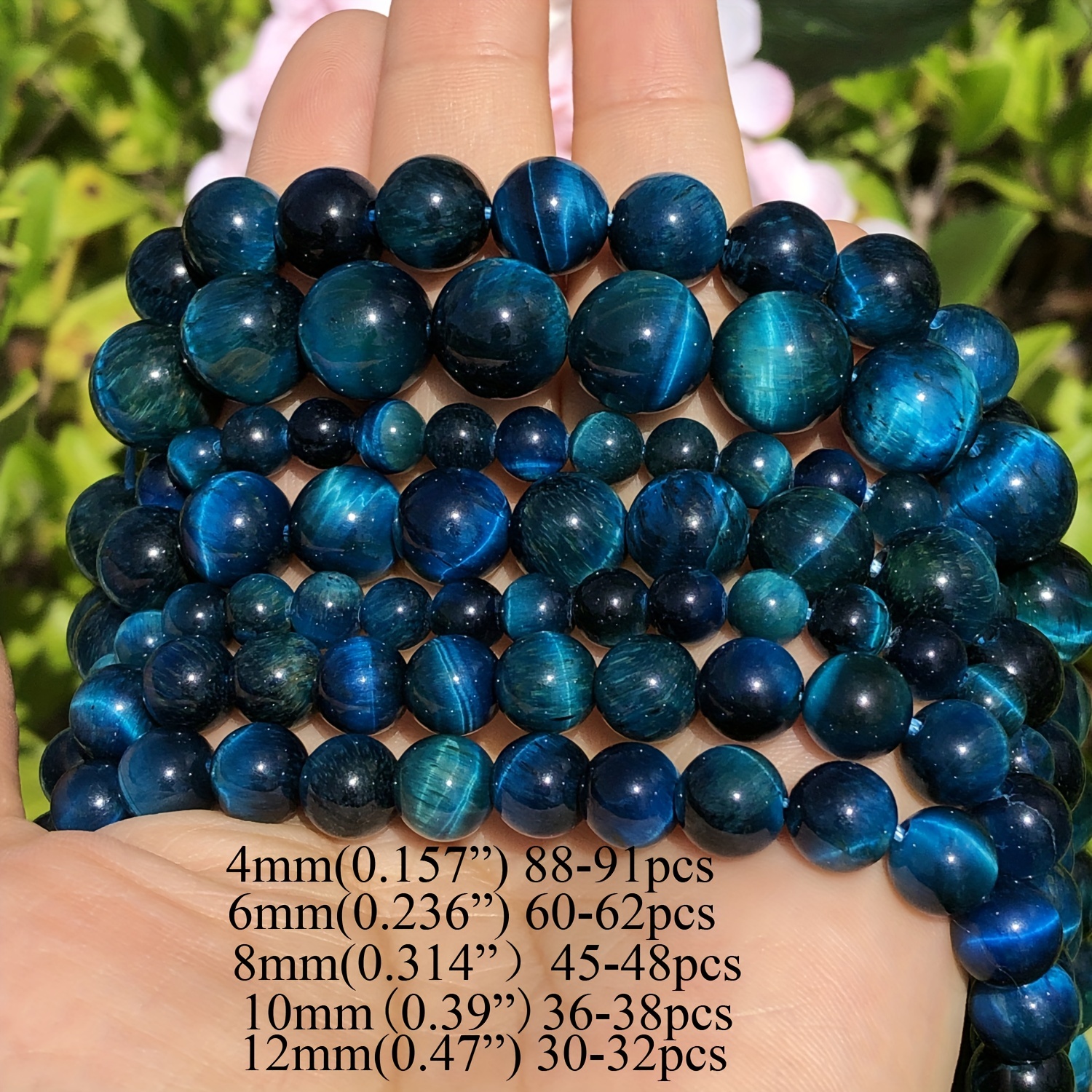 6mm Green Tiger Eye Beads 60 Natural Stone Loose Beads Diy - Temu