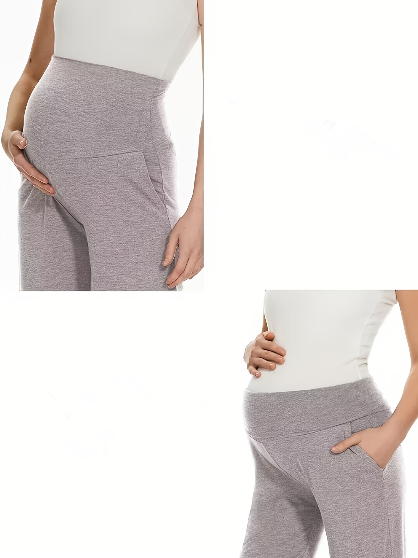 Pregnant Women's High Waist Tummy Support Pants Pocket - Temu