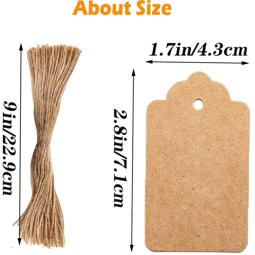 Kraft Paper Gift Tags With String Blank Gift Bags Tags Price - Temu