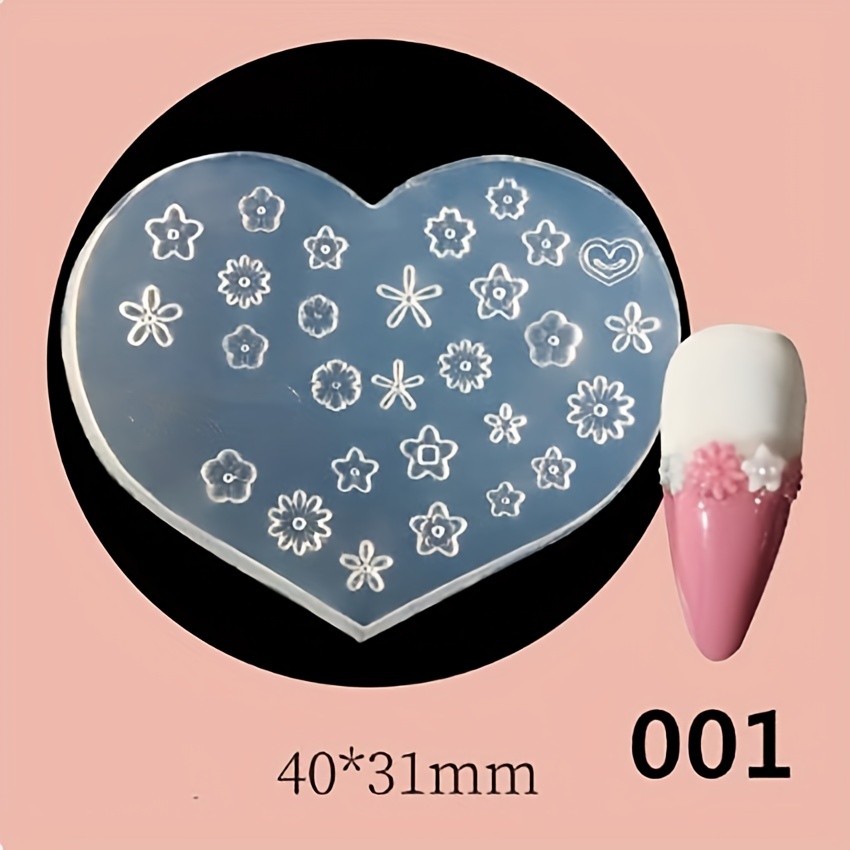 1PC 3D Silicone Nail Accessories Carving Mold Little Bear Mould