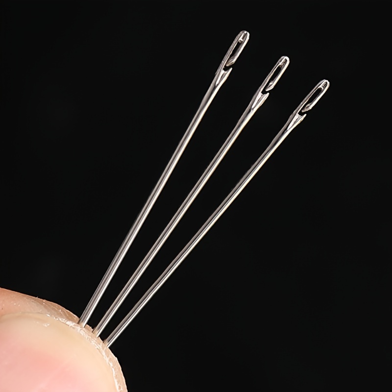 High Quality Multi-size Blind Needles Stainless Steel Darning Hand Sewing  Needles Embroidery Tool Side Open DIY Needle