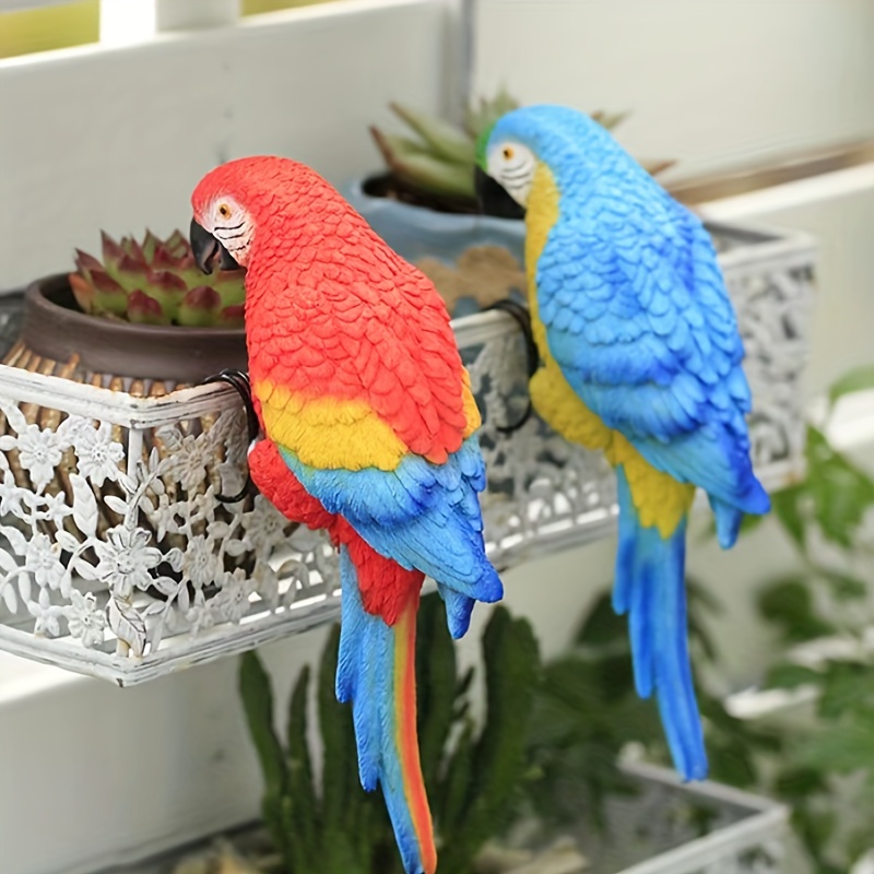 Baño para pájaros redondo con dos pájaros decorativos de cerámica - No  poroso oso de fresa Electrónica