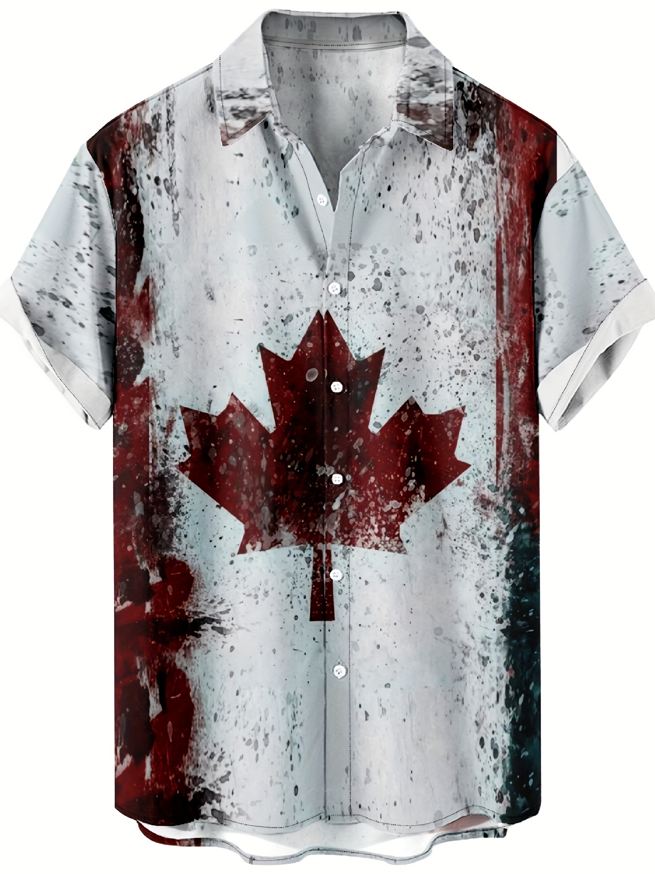  Men's Vintage Canada Flag Shirt Maple Leaf Canadian