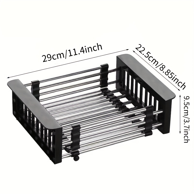 Adjustable Dish Drainer Sink Extendable Colander