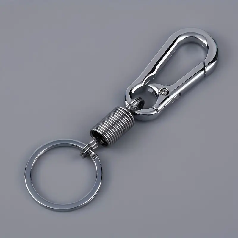 1pc, Durable and Stylish Keychain Keyring, Strong Carabiner Key Chain Buckle for Outdoor Camping Hiking,Temu