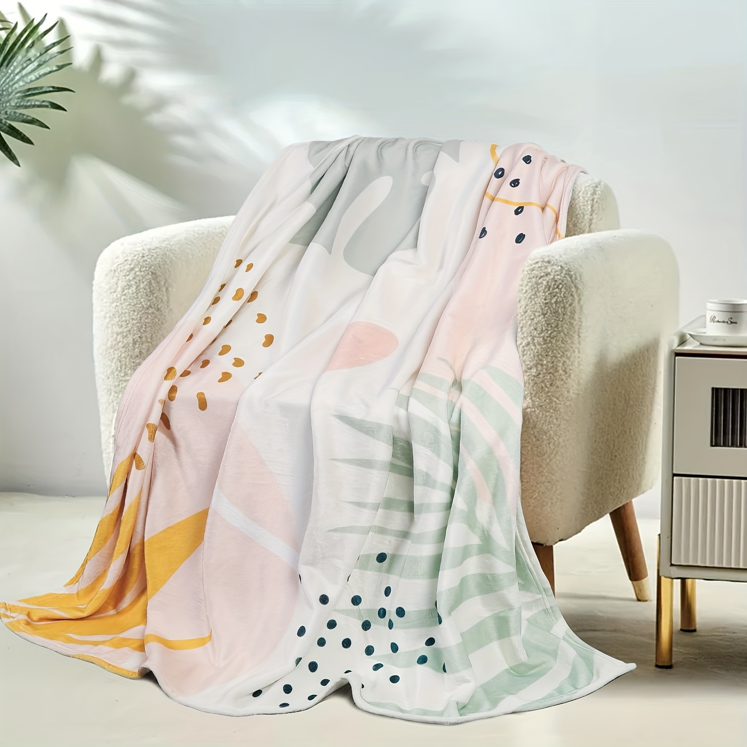Fleece Blanket Couch Solid Color 300gsm Super Soft Flannel - Temu