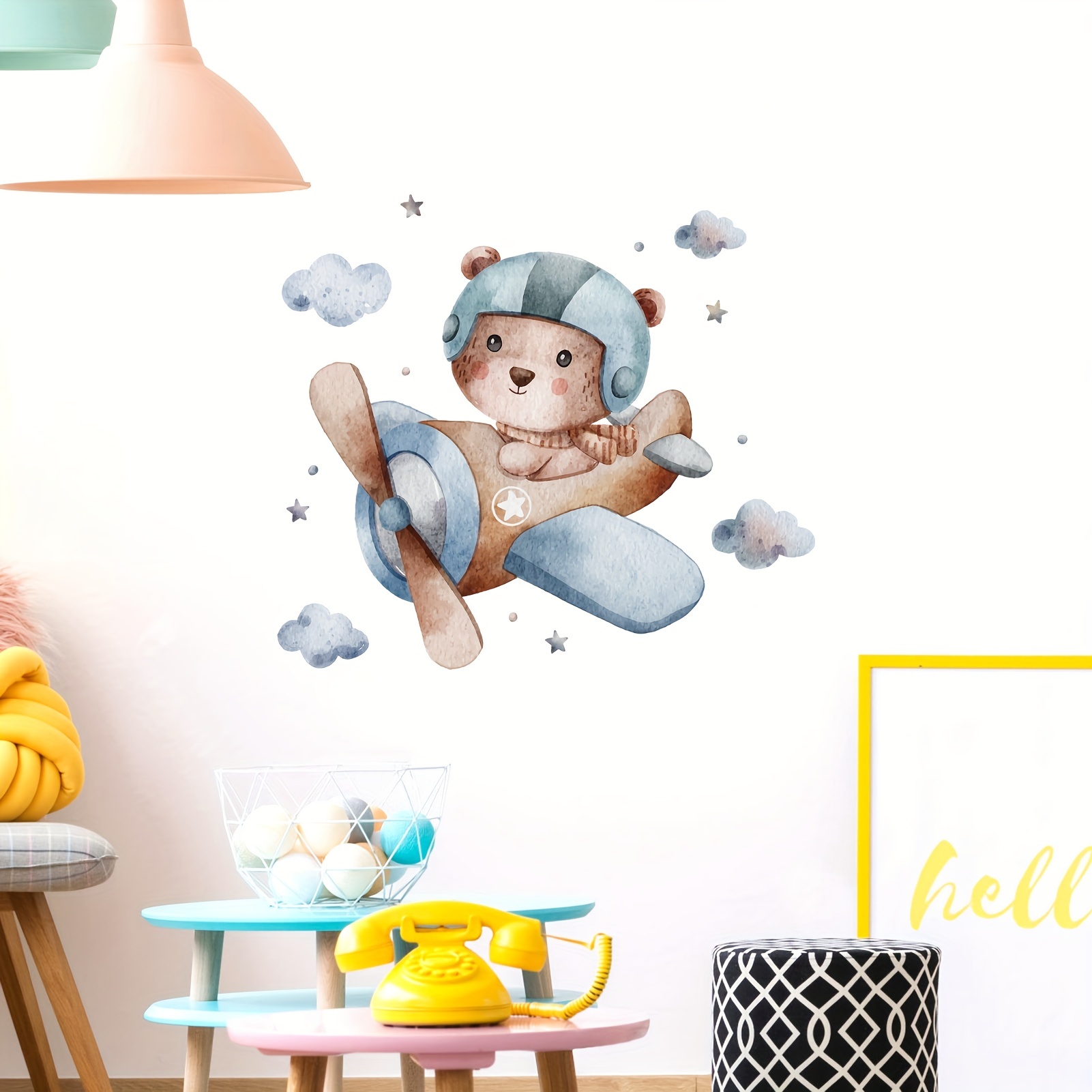 Wall Sticker Baby Boy Room Decor Cartoon Kids Bedroom Nursery