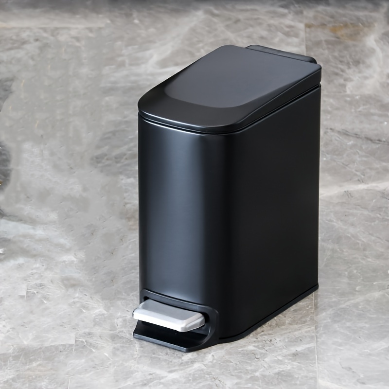 Schwarzer Badezimmer-MüLleimer - Kleiner MüLleimer mit Deckel für