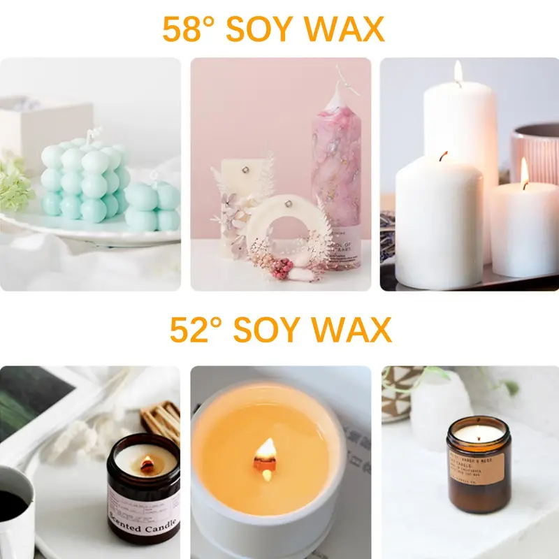 52°natural Soy Wax . Bag White Wax Flakes For Diy Candle - Temu
