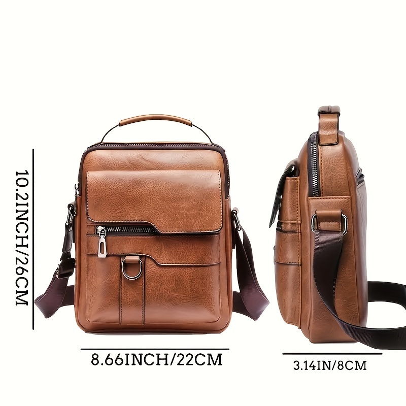 Men's Fashion Print Shoulder Bag, Business Crossbody Bag - Temu