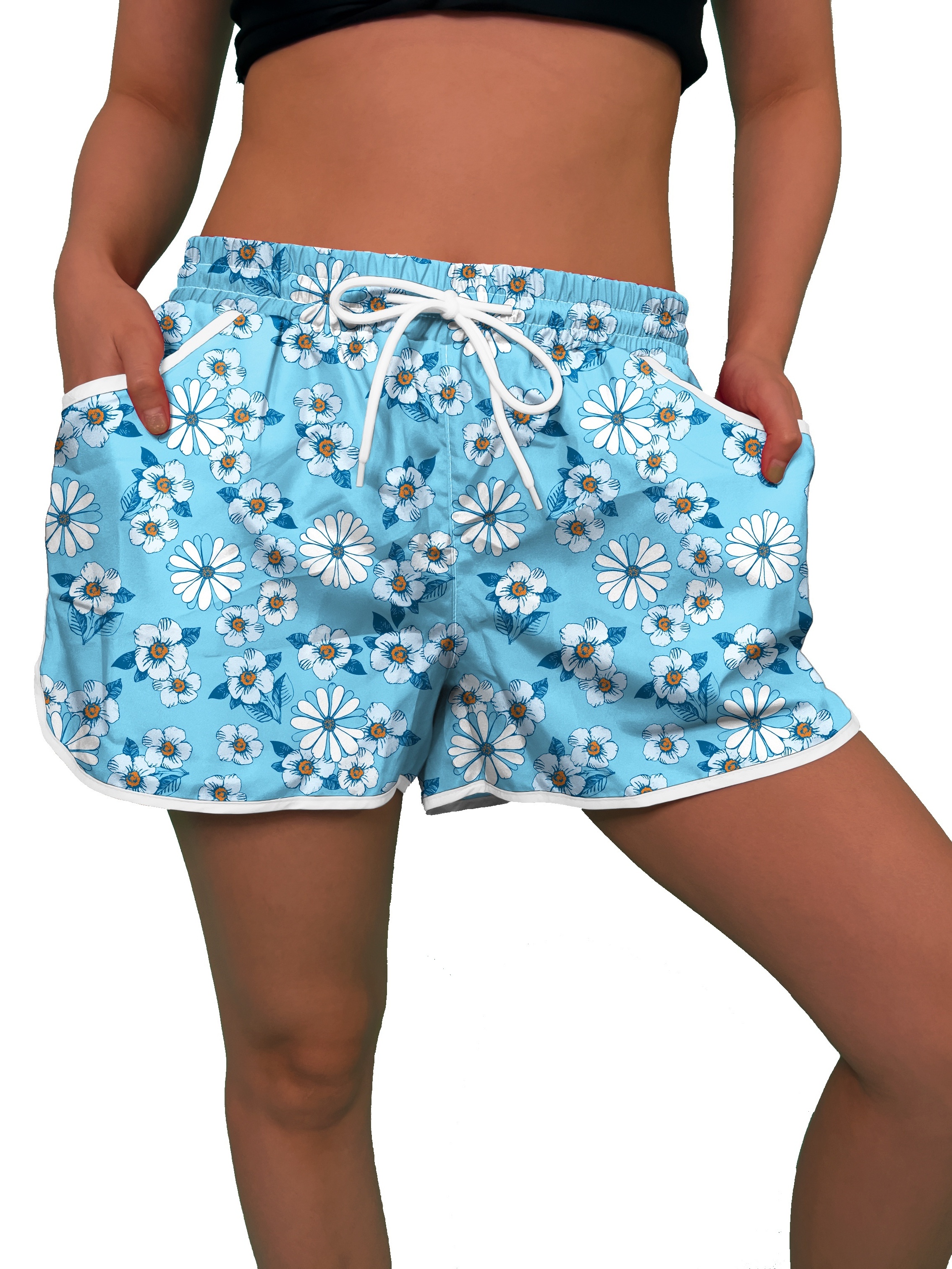 Shorts com cordão com estampa floral e elefante shorts - Temu Portugal