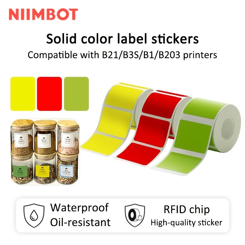 Ruban d'étiqueteuse compatible avec NIIMBOT B21/B1/B3S, papier pour  imprimante d'étiquettes de codes à barres et d'adresses imperméable à  l'eau, anti-huile, blanc, 50x30mm, 230Pcs : : Fournitures de bureau