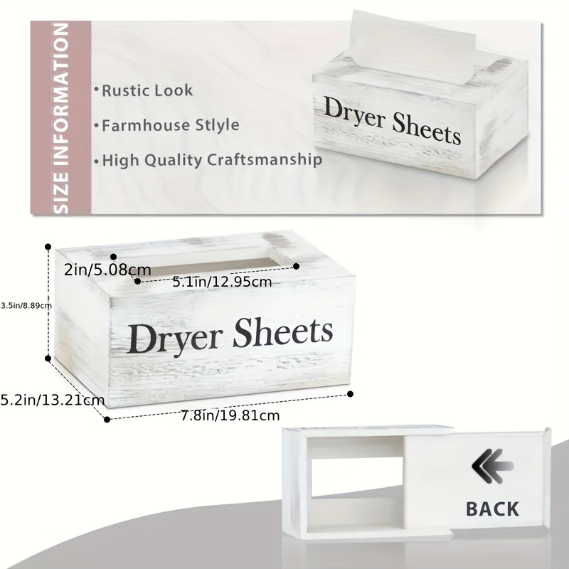 Dryer Sheets Box, Dryer Sheet Container, Dryer Sheet Organizer