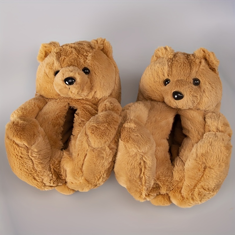 Plush Teddy Bear Slippers