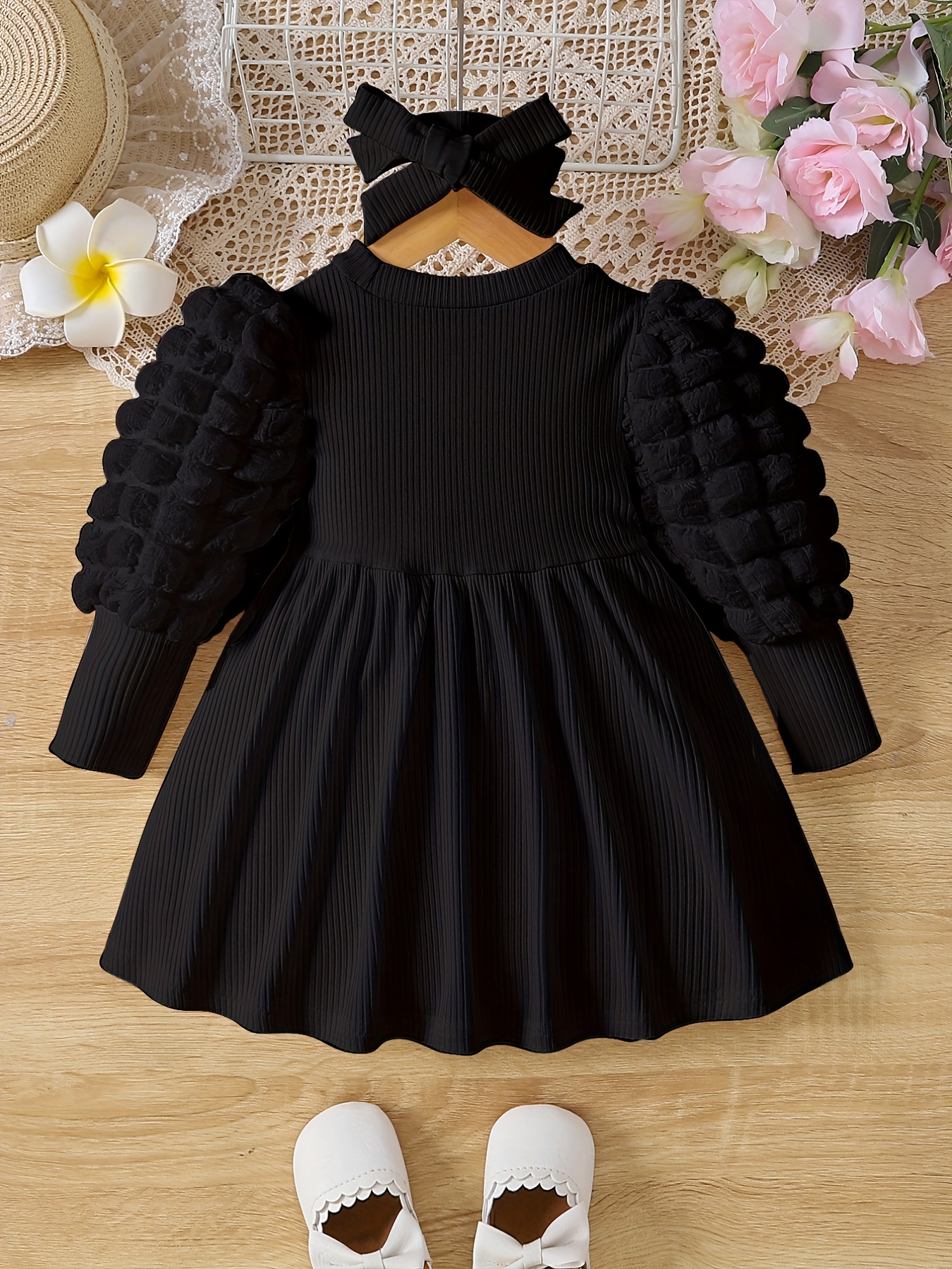 Cute baby girl outlet image in black dress