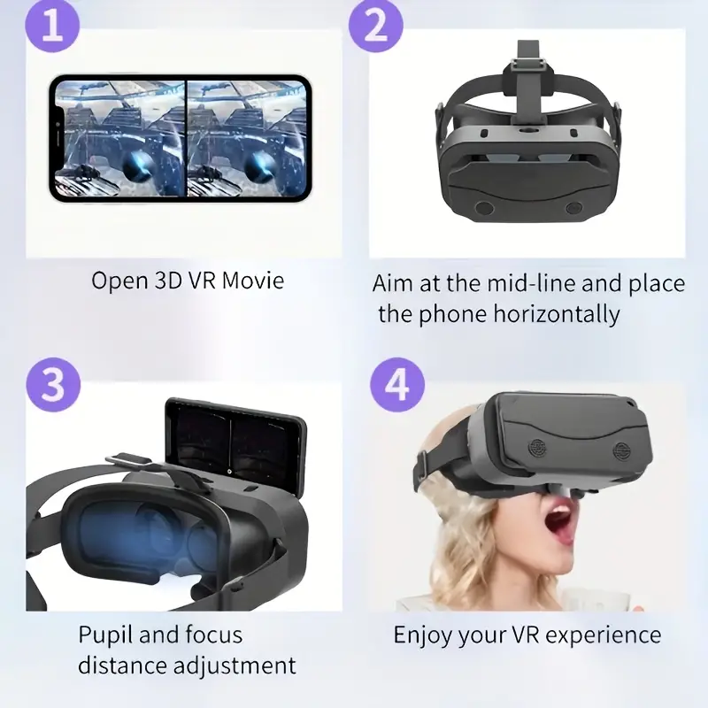 vr headset virtual reality vr game 3d digital glasses vr 3d glasses vr set 3d virtual reality goggles adjustable vr glasses support 7 inches details 6