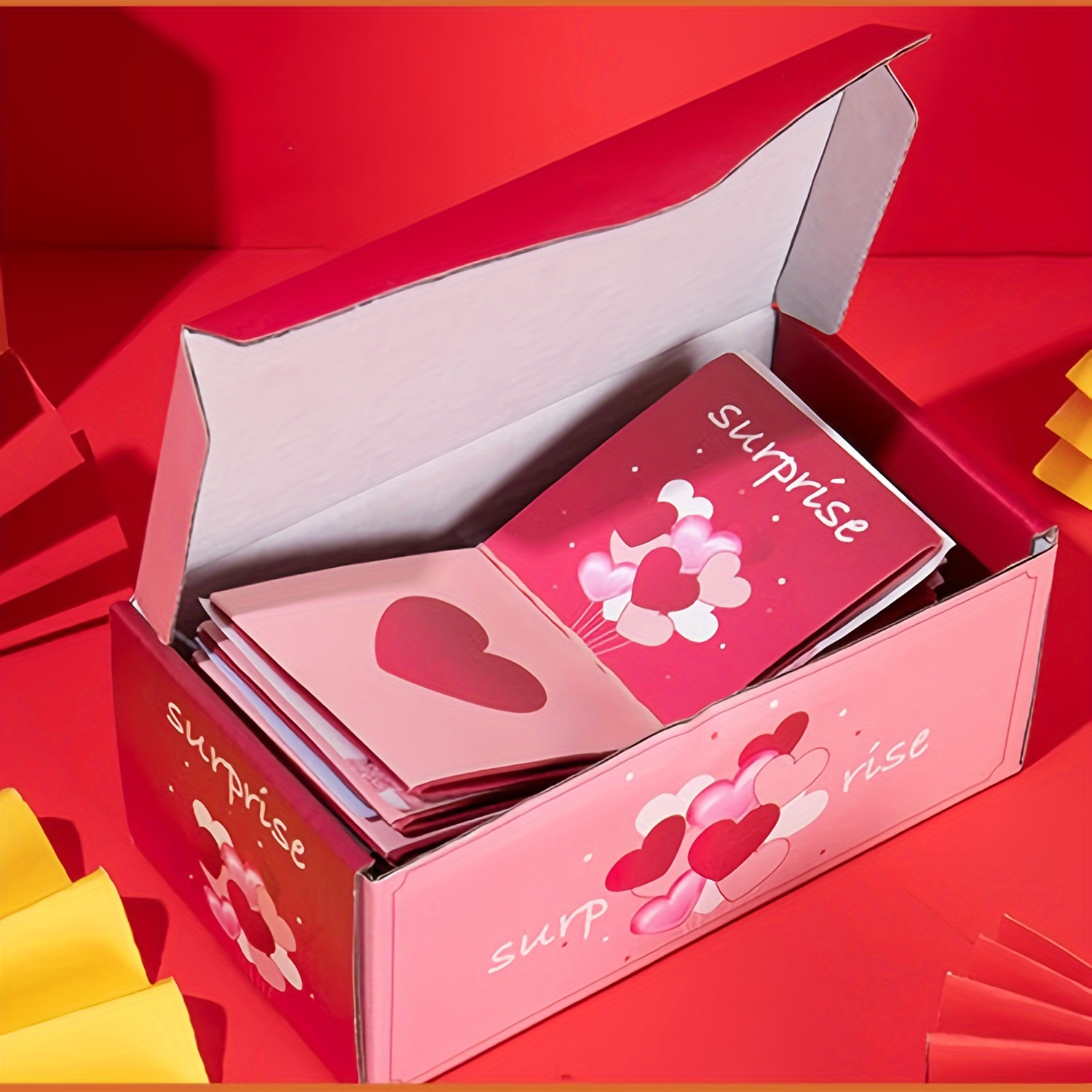 Sdjma Surprise Gift Box Explosion for Money, Unique Folding Bouncing Red Envelope Gift Box with Confetti, Cash Explosion Luxury Gift Box for Birthday