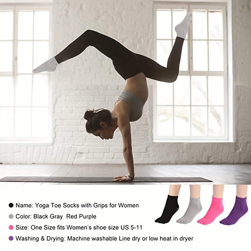 Anti slip Yoga Socks Extra Grip Pilates Barre Ballet Rainbow - Temu