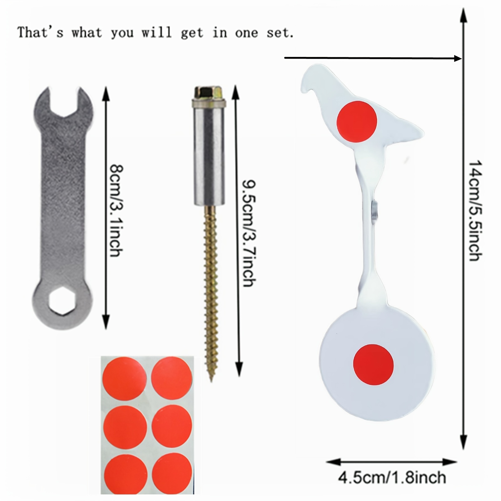 Small Spinner Air Gun Target Screwed-Type Slingshot Steel Plinking