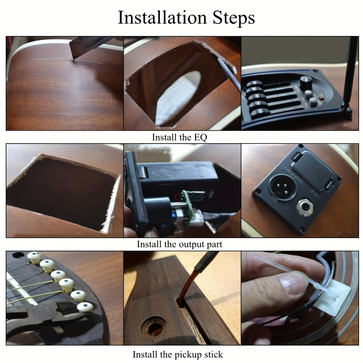 5 band Acoustic Electric Guitar Preamplifier Eq Equalizer Temu