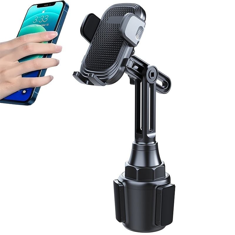 Cup Holder Phone Mount, [No Shaking & Height-Adjustable Pole] Cup Phone  Holder For Car,Car Phone Holder