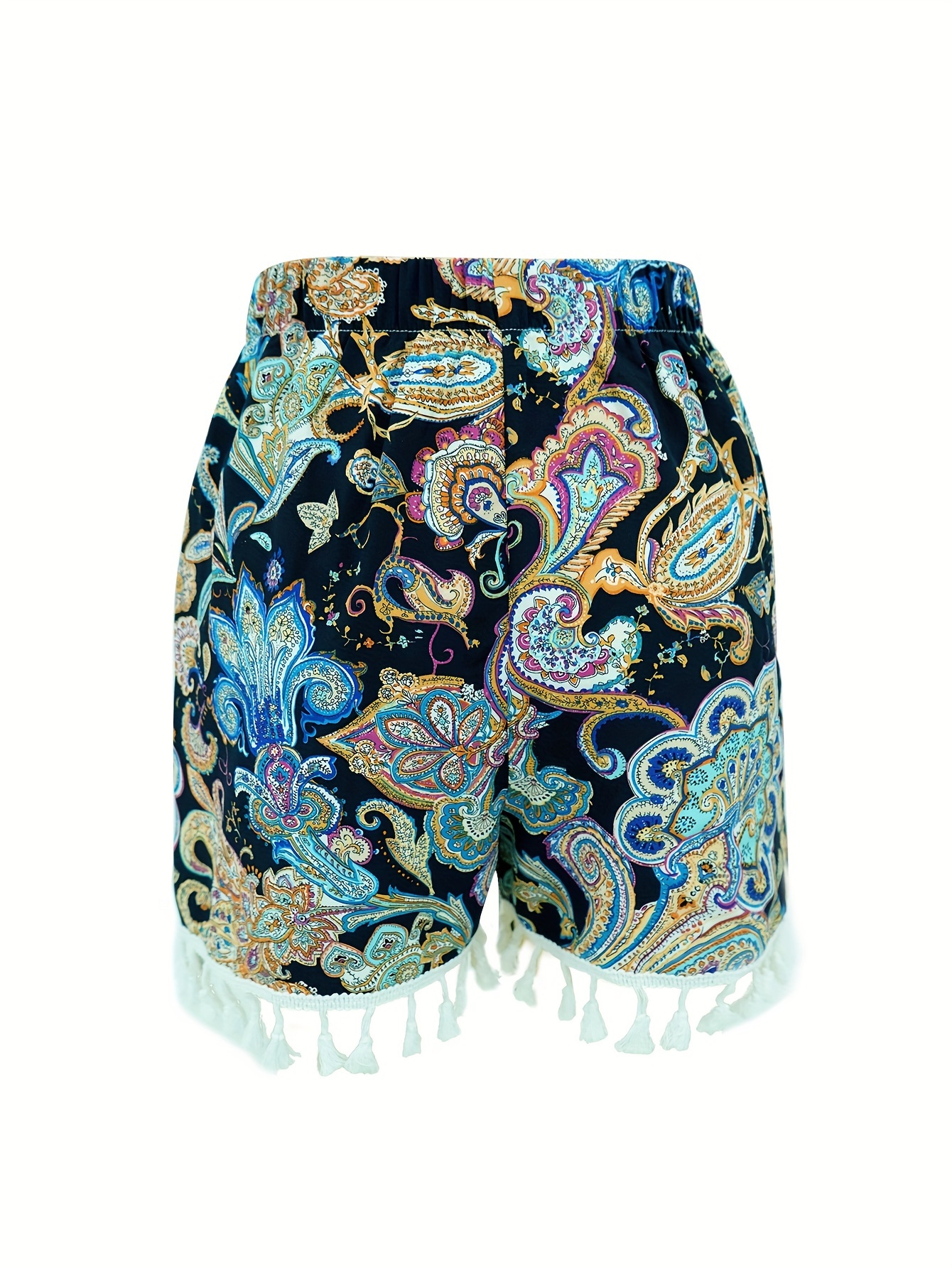 Blue hot sale paisley shorts