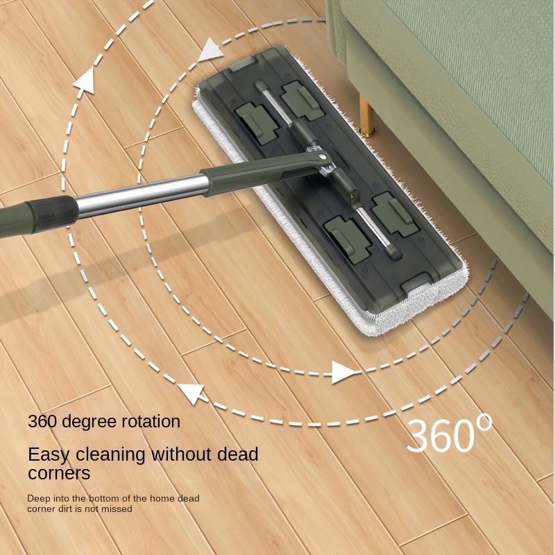 Flexi Mop - Trapeador de limpieza ajustable giratorio de 360 grados, mopa  de imitación de secado rápido, mopa de microfibra triangular de 360 grados